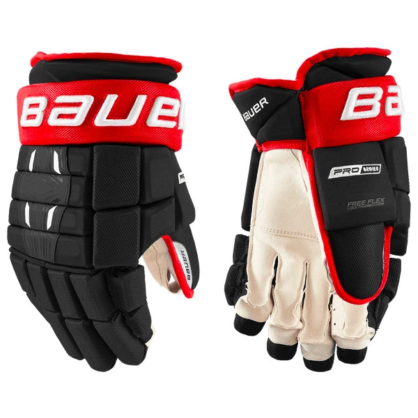 IJshockey handschoenen Bauer Pro Series Black/Red Senior 14 inch