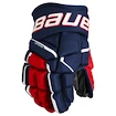 IJshockey handschoenen Bauer Supreme MACH Navy/Red/White Junior 10 inch