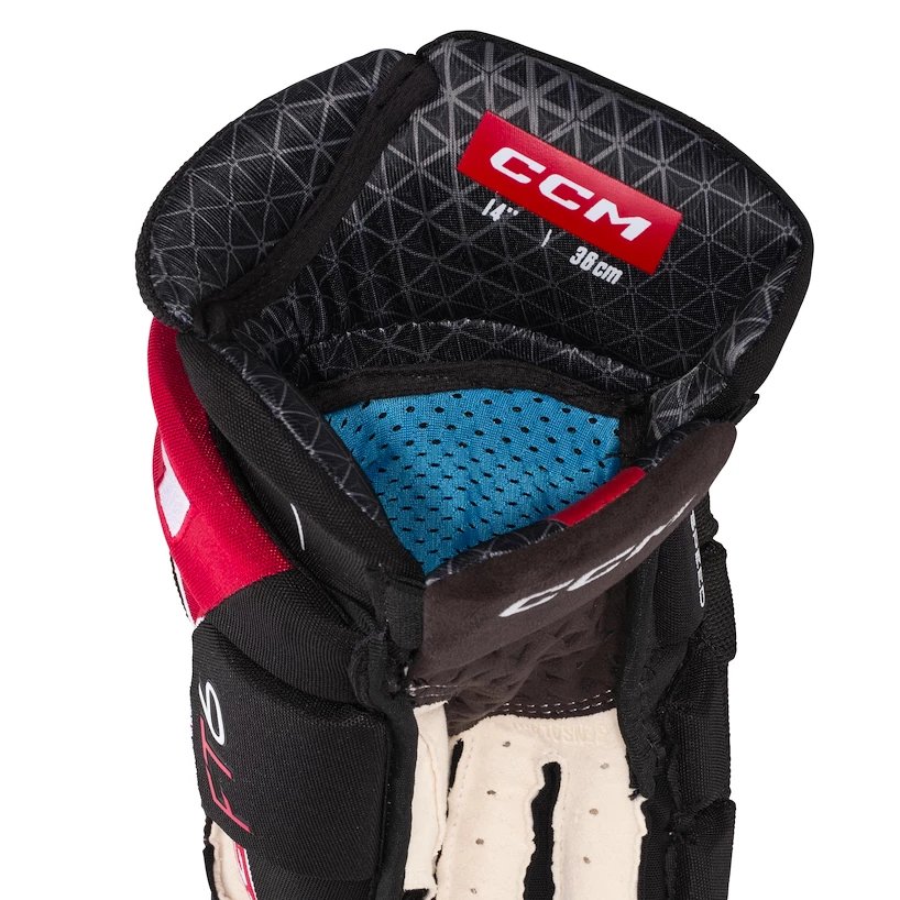 IJshockey handschoenen CCM JetSpeed FT6 Black/Red/White Junior 10 inch