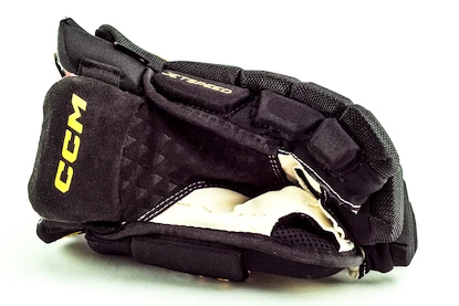 IJshockey handschoenen CCM JetSpeed FT6 Black/Sunflower Junior 10 inch