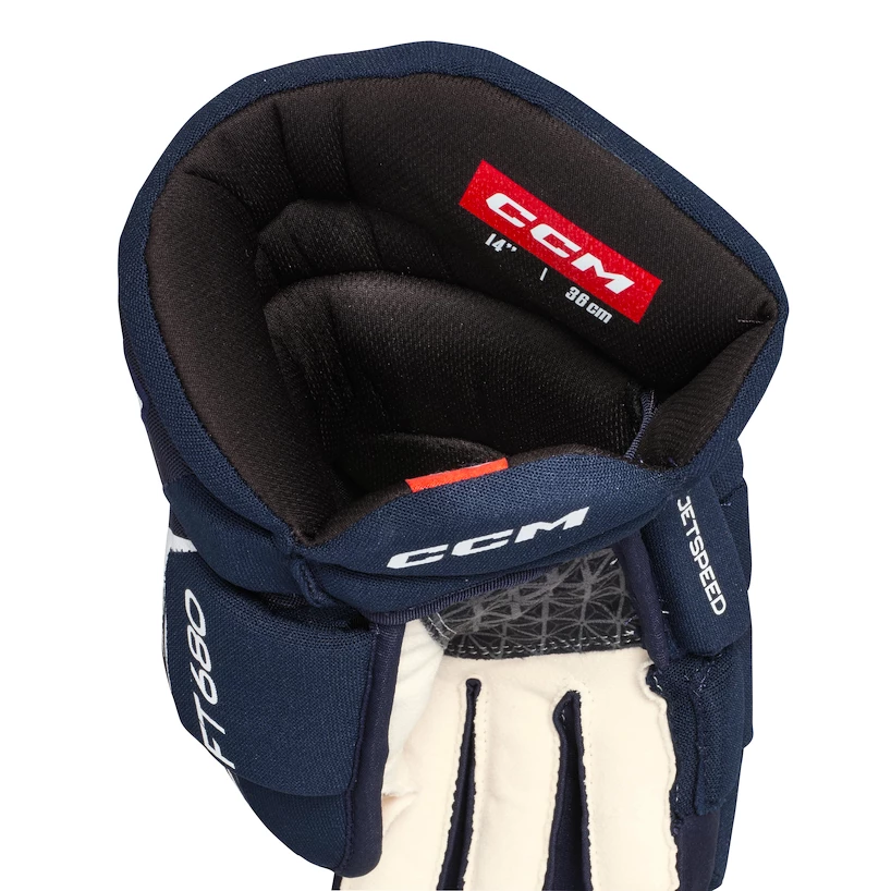 IJshockey handschoenen CCM JetSpeed FT680 Navy/White Senior 15 inch