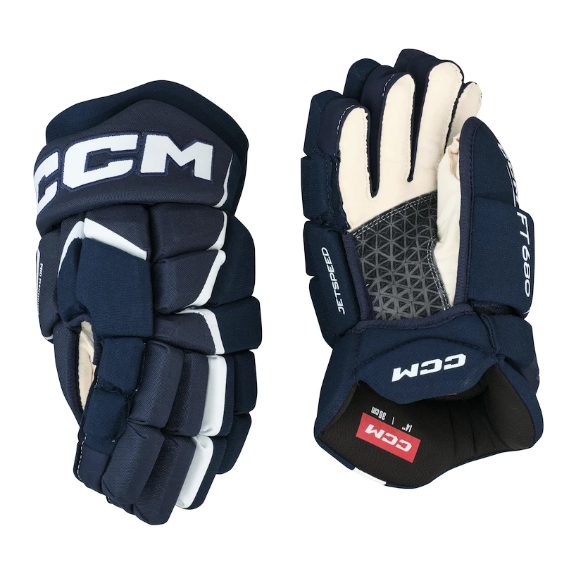 IJshockey handschoenen CCM JetSpeed FT680 Navy/White Senior 15 inch