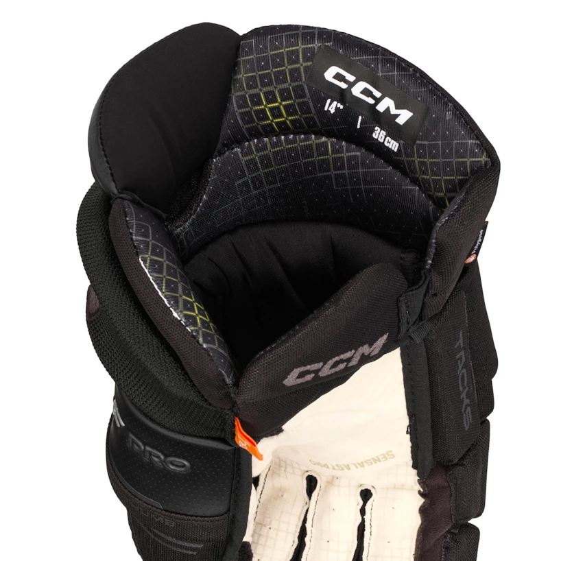 IJshockey handschoenen CCM Tacks XF PRO Black/Grey Junior 11 inch