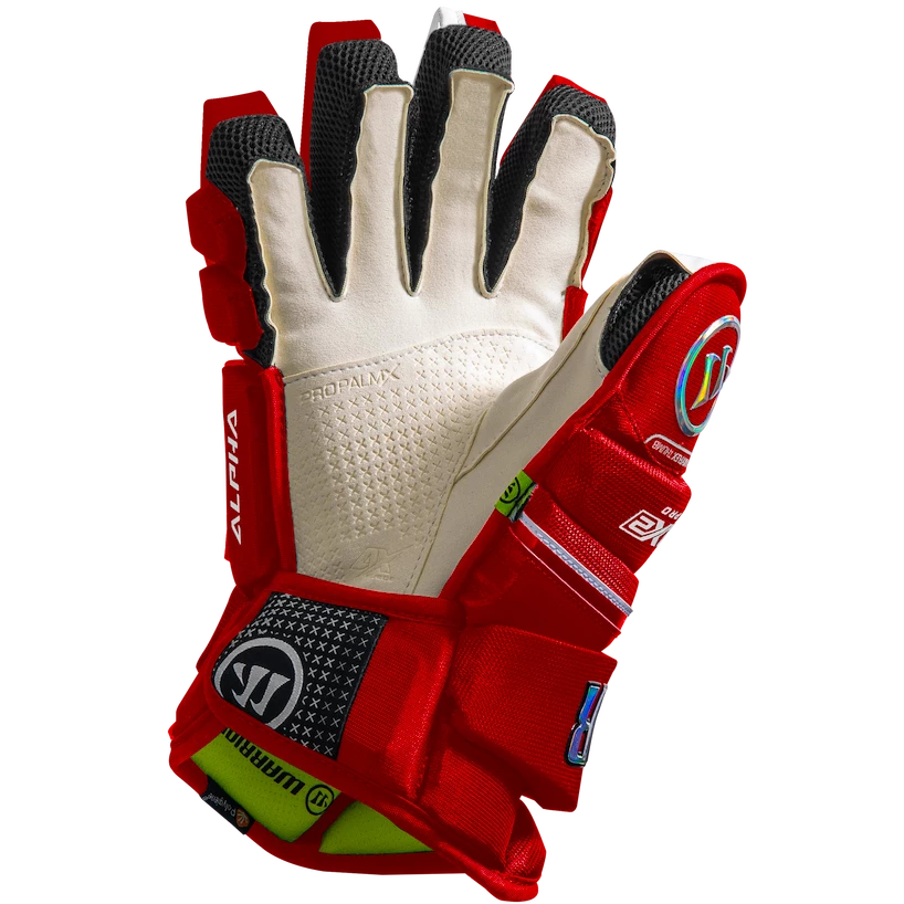 IJshockey handschoenen Warrior Alpha LX2 Pro Red Junior 11 inch
