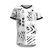 Jongens T-shirt BIDI BADU Melbourne V-Neck Junior Tee White/Black 140 cm