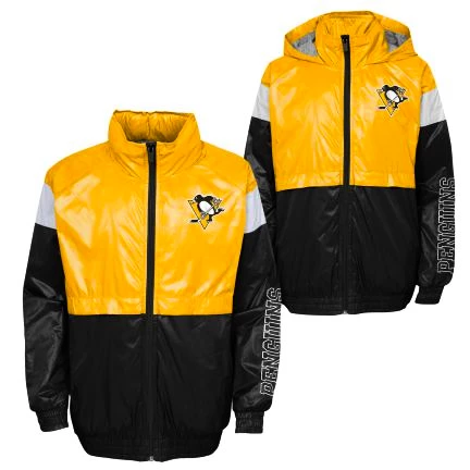Jongensjack Outerstuff  GOAL LINE STANCE FZ WINDBREAKE PITTSBURGH PENGUINS XL