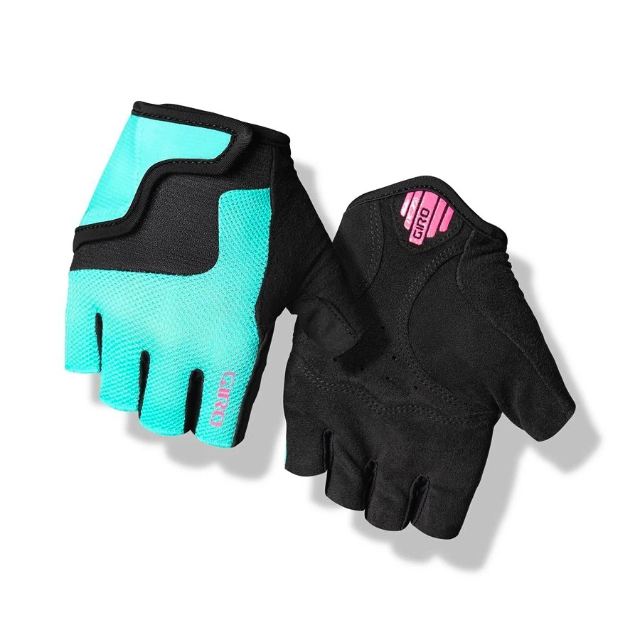 Kinder fietshandschoenen Giro Bravo  Jr Screaming Teal/Neon Pink