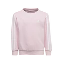 Kinder hoodie adidas  Essentials 3-Stripes Crew Neck Clear Pink 128 cm