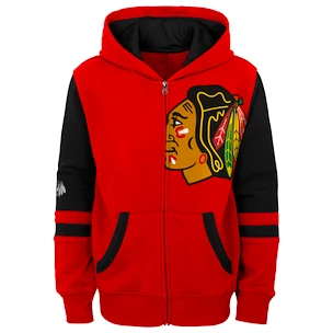 Kinder hoodie Outerstuff  FACEOFF FULL ZIP FLEECE HOODIE CHICAGO BLACKHAWKS