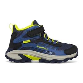 Kinder outdoorschoenen Merrell Moab Speed 2 Mid A/C Wtpf Navy/Hi Viz