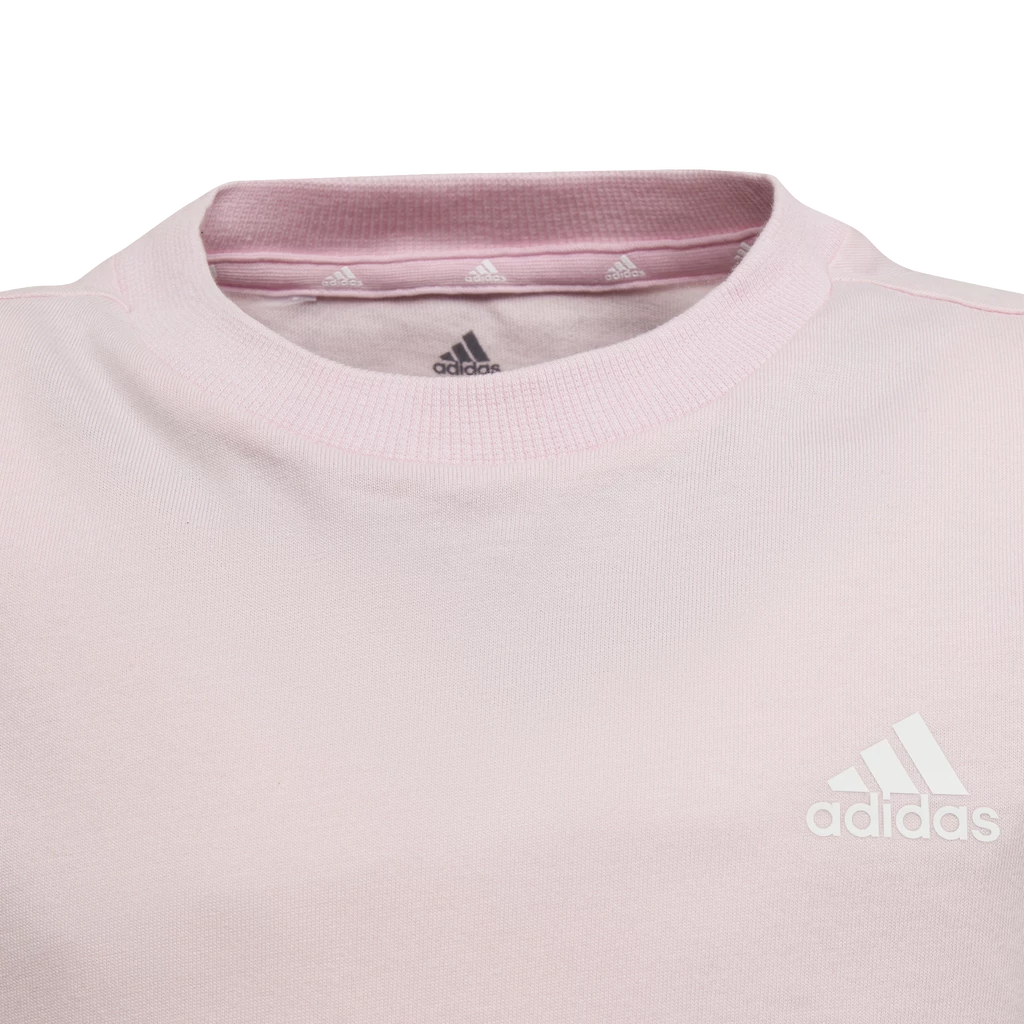 Kinder T-shirt adidas  Essentials 3-Stripes Clear Pink