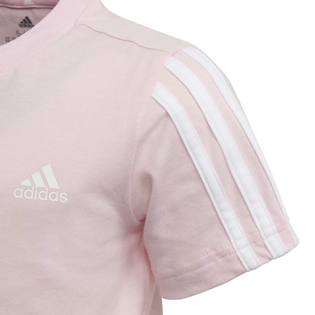 Kinder T-shirt adidas  Essentials 3-Stripes Clear Pink