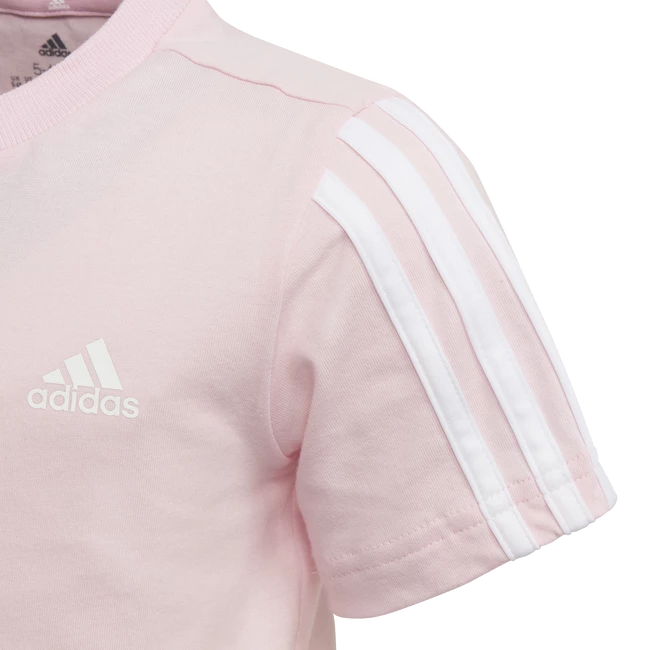 Kinder T-shirt adidas  Essentials 3-Stripes Clear Pink