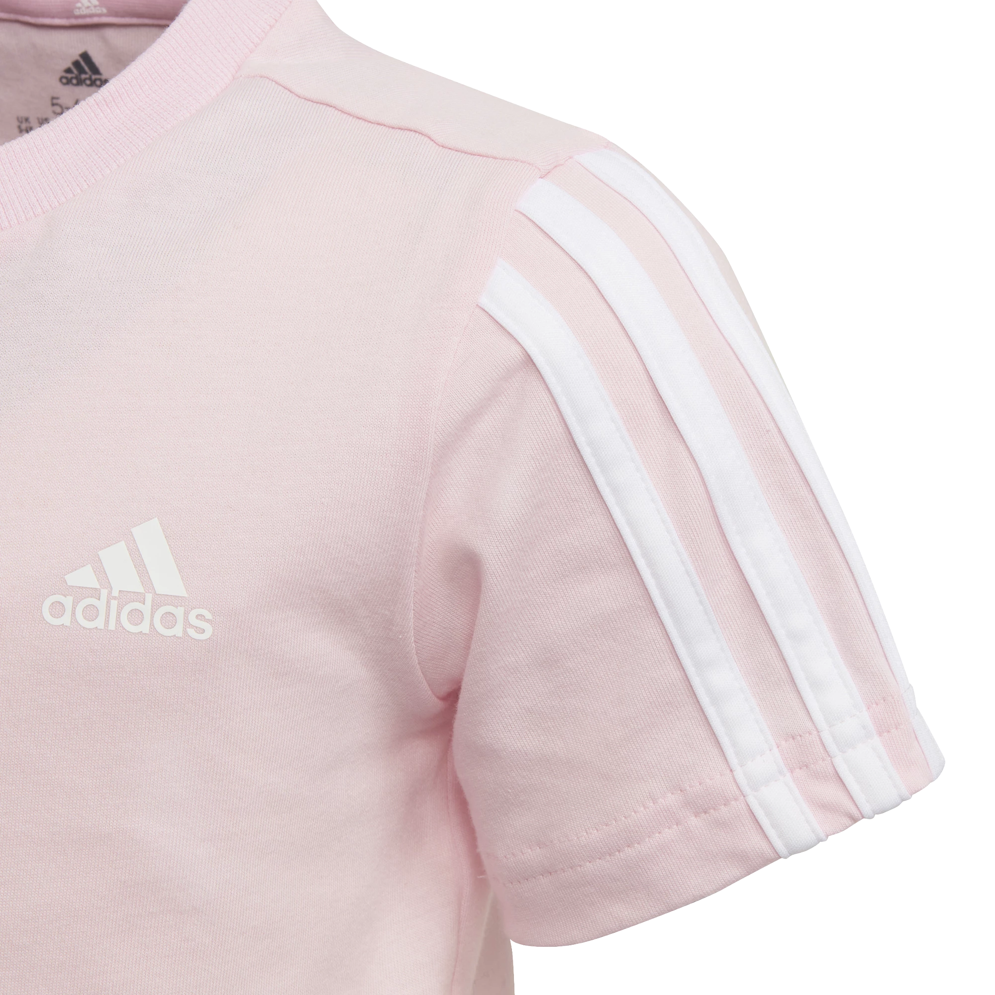 Kinder T-shirt adidas  Essentials 3-Stripes Clear Pink
