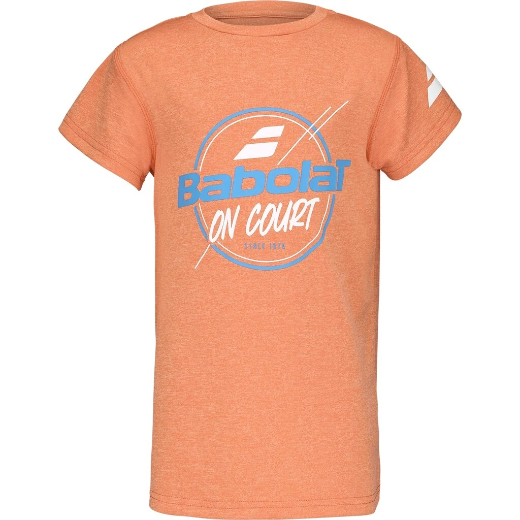 Kinder T-shirt Babolat  Exercise Graphic Tee Boy Vibrant Orange