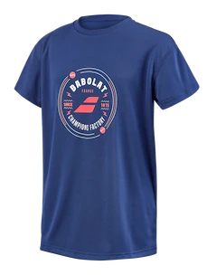 Kinder T-shirt Babolat  Exercise Graphic Tee Estate Blue