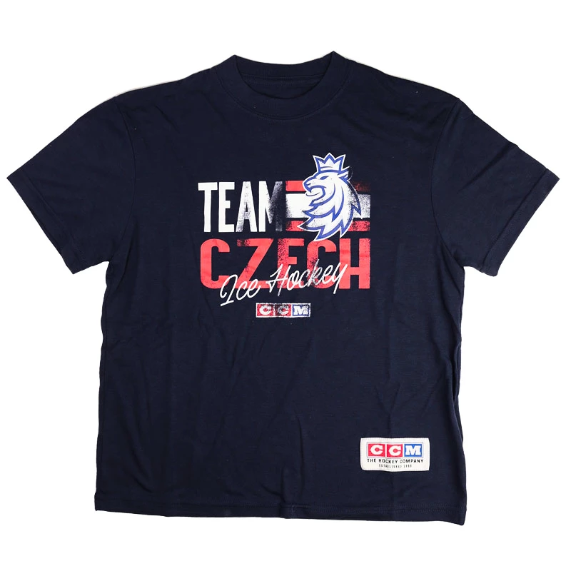 Kinder T-shirt CCM  Love'em Stripes Czech Hockey M