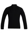 Kinder T-shirt Icebreaker K 260 Tech LS Half Zip BLACK