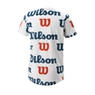 Kinder T-shirt Wilson  All Over Logo Tech Tee B White