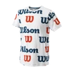 Kinder T-shirt Wilson  All Over Logo Tech Tee B White
