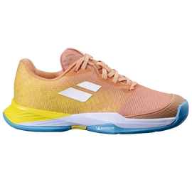 Kinder tennisschoenen Babolat Jet Mach 3 Clay Jr Girl Coral/Gold Fusion