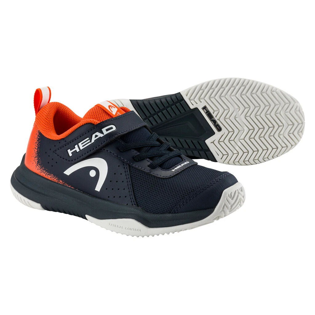 Kinder tennisschoenen Head Sprint Velcro 4.0 Kids Dark Blue/Red