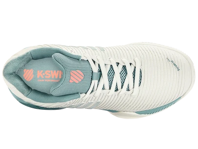 Kinder tennisschoenen K-Swiss  Hypercourt Express 2 HB Blanc/Nile Blue