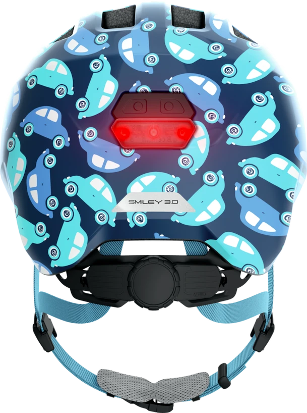 Kinderhelm Abus Smiley 3.0 LED Blue Car