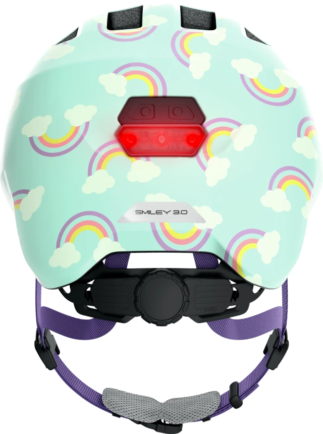 Kinderhelm Abus Smiley 3.0 LED Blue Rainbow