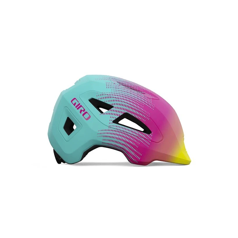 Kinderhelm Giro Scamp  II MIPS Mat Teal/Pink Towers S