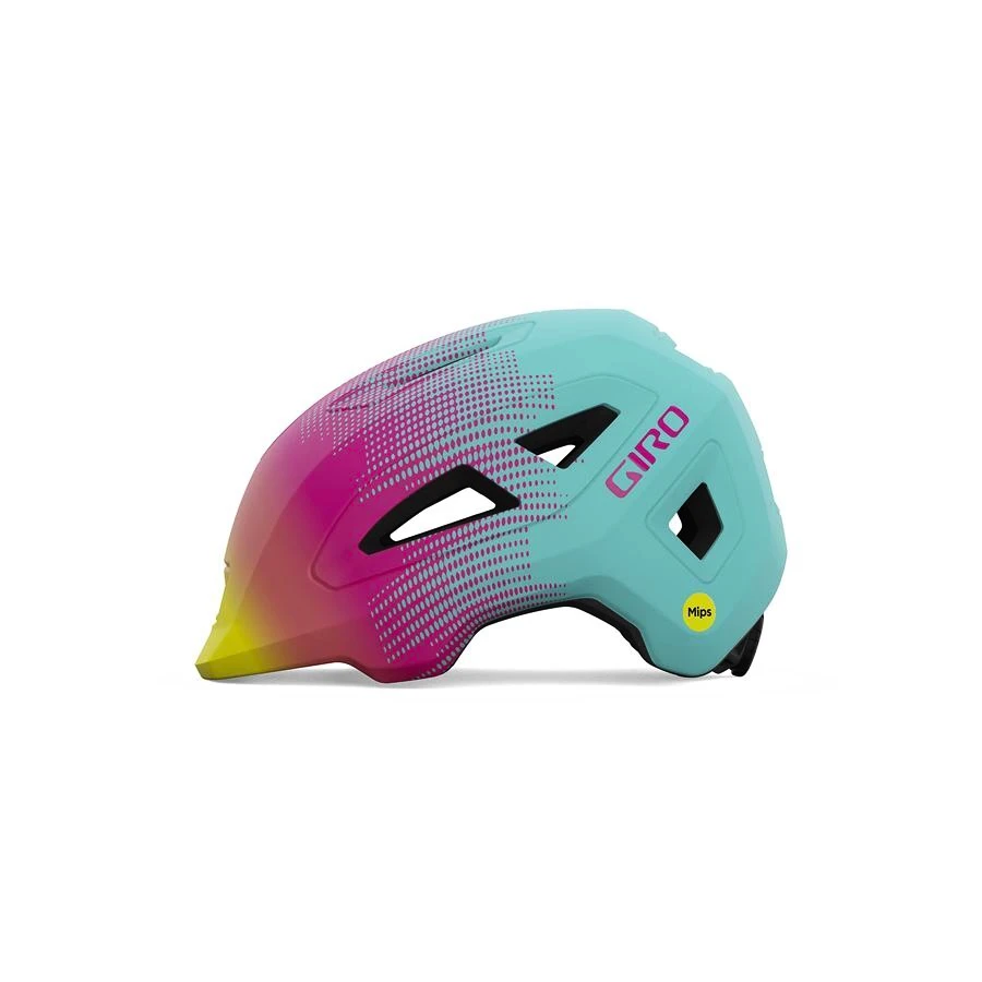 Kinderhelm Giro Scamp  II MIPS Mat Teal/Pink Towers S