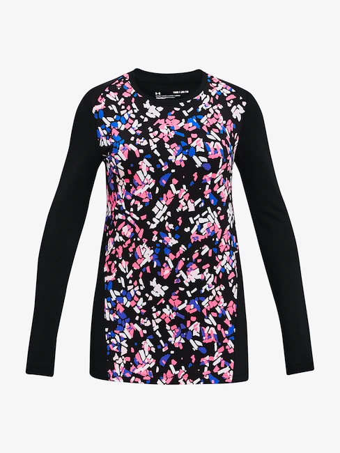 Meisjes T-shirt Under Armour  CW Novelty LS Crew-BLK