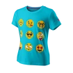 Meisjes T-shirt Wilson Emoti-Fun Tech Tee G Scuba Blue