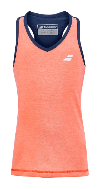 Meisjes tanktop Babolat  Play Tank Top Fluo Strike 12 - 14 jaar