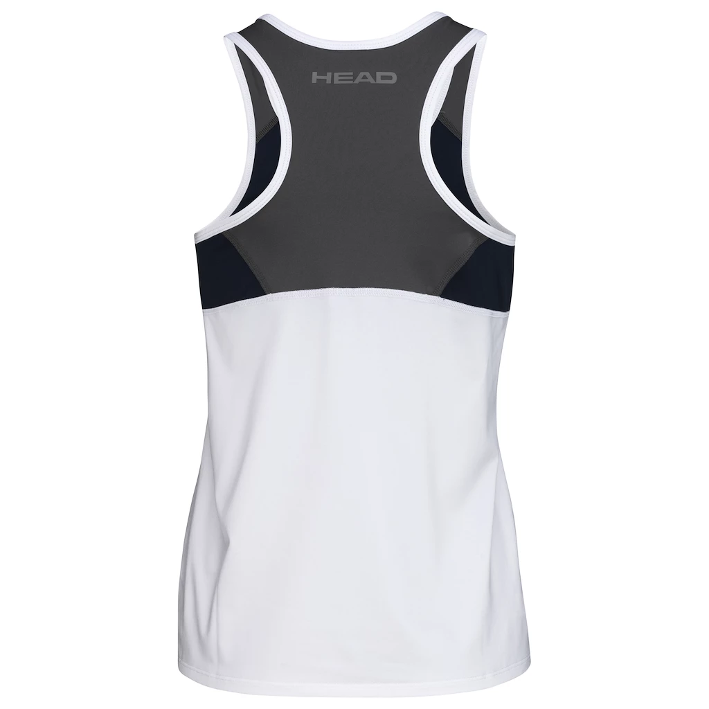 Meisjes tanktop Head  Club 22 Tank Top Girls White/Dark Blue