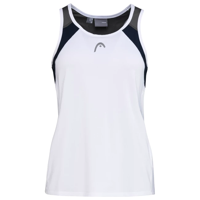 Meisjes tanktop Head  Club 22 Tank Top Girls White/Dark Blue
