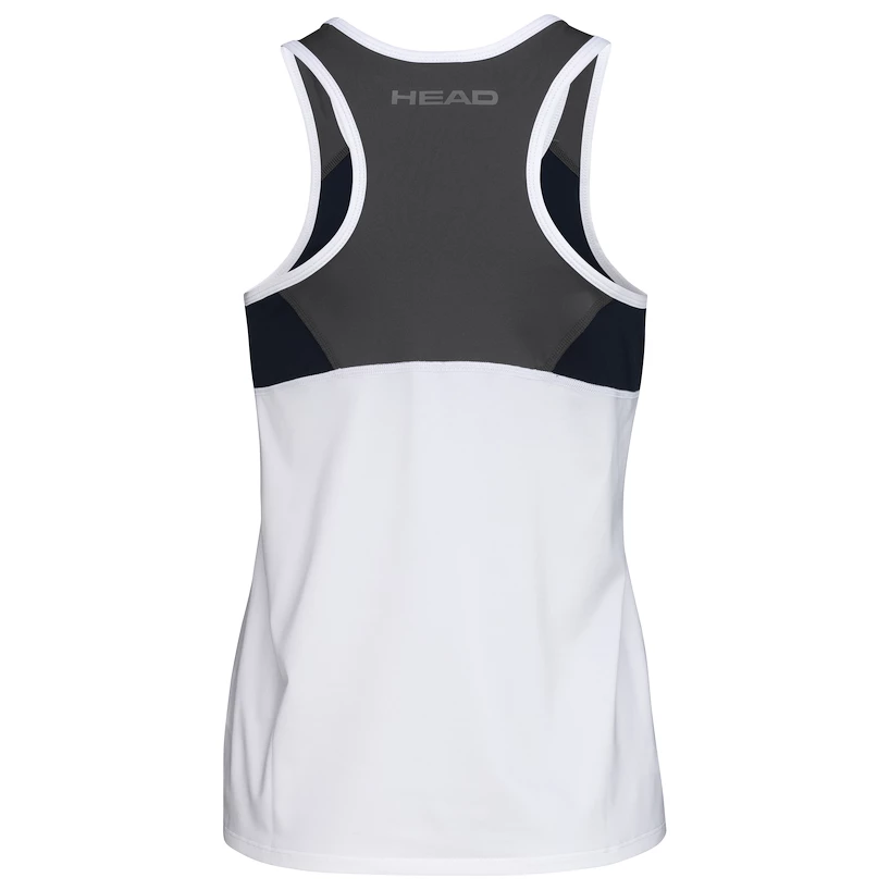 Meisjes tanktop Head  Club 22 Tank Top Girls White/Dark Blue