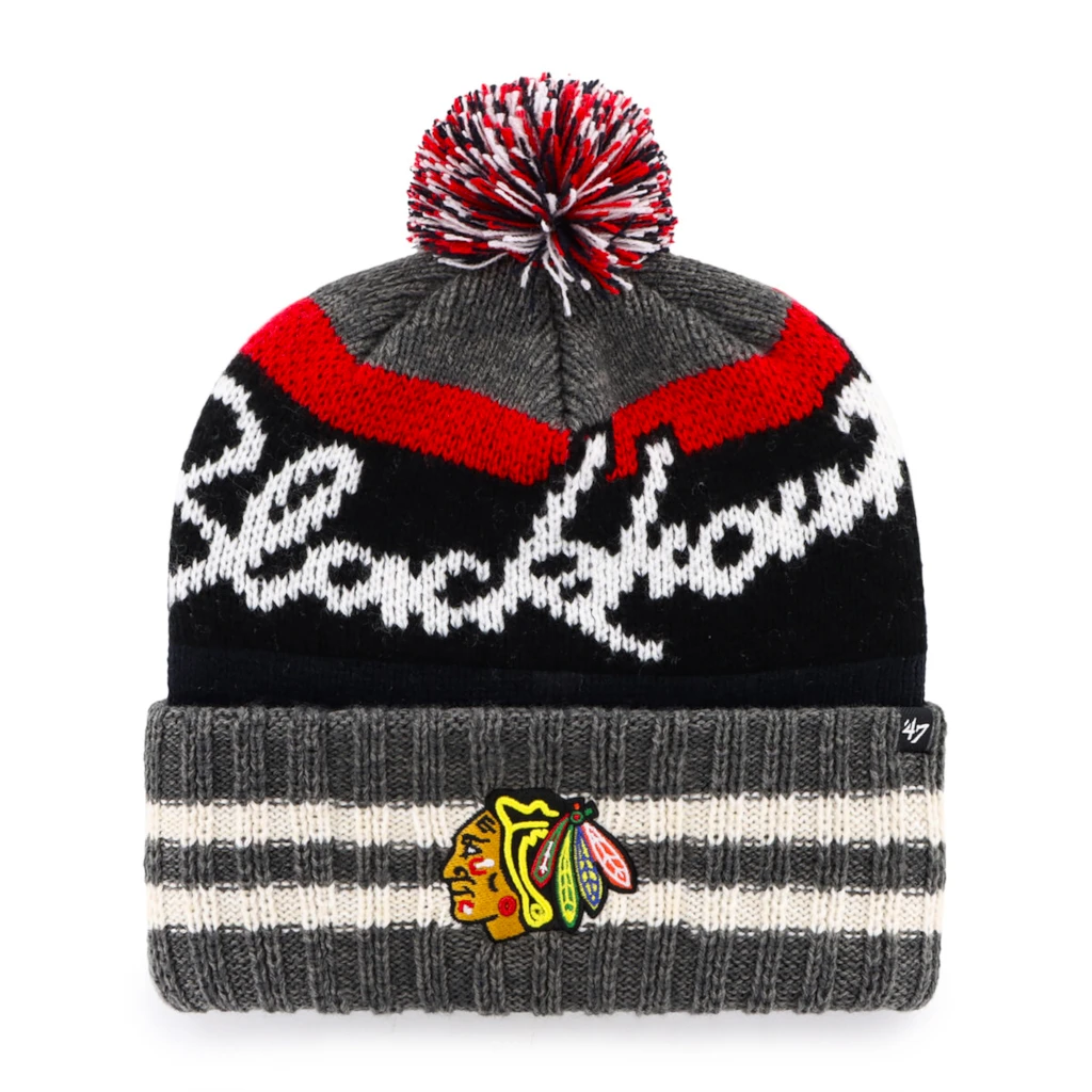 Muts 47 Brand  NHL Chicago Blackhawks Hyperbolic ’47 CUFF KNIT