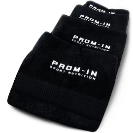 Prom-IN badstof handdoek zwart met witte borduursels