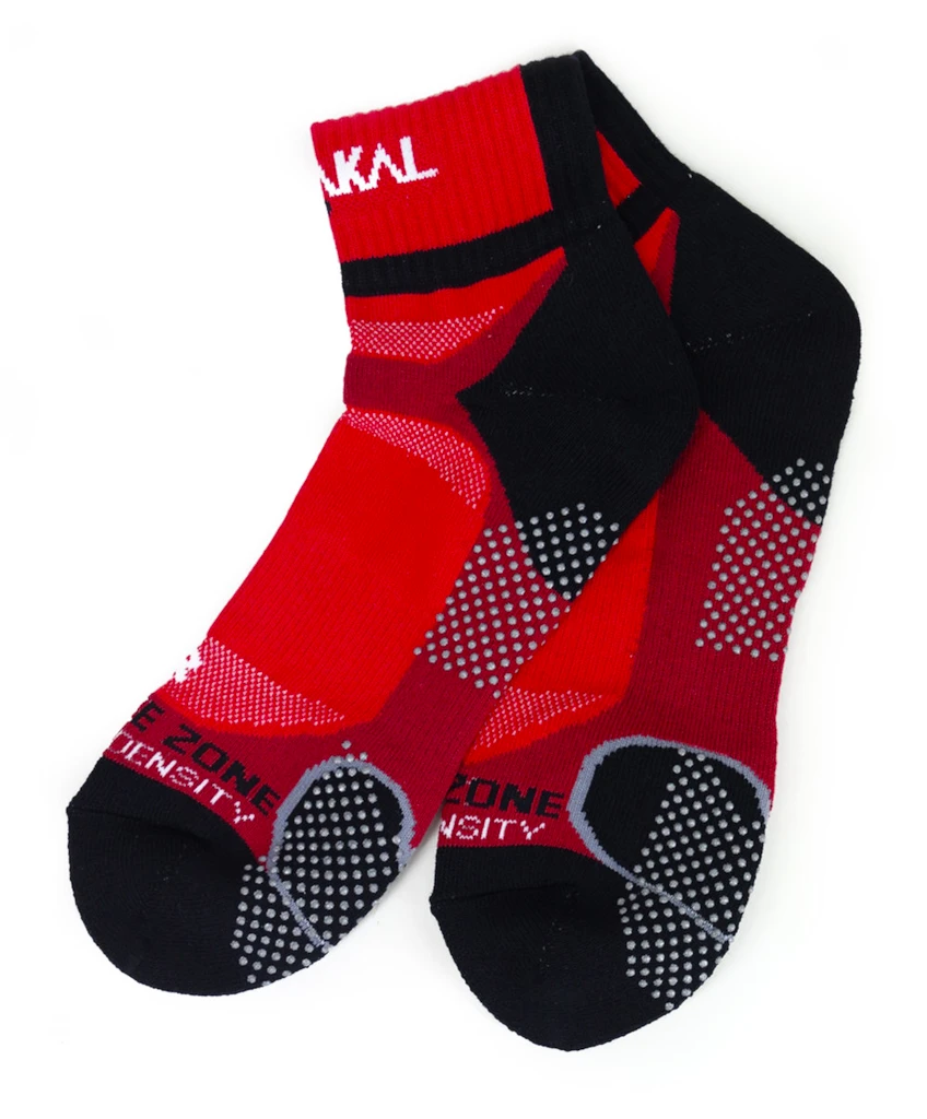 Sokken Karakal  Socks Quad Density&nbsp;X4 Ankle Red/Black-41-47