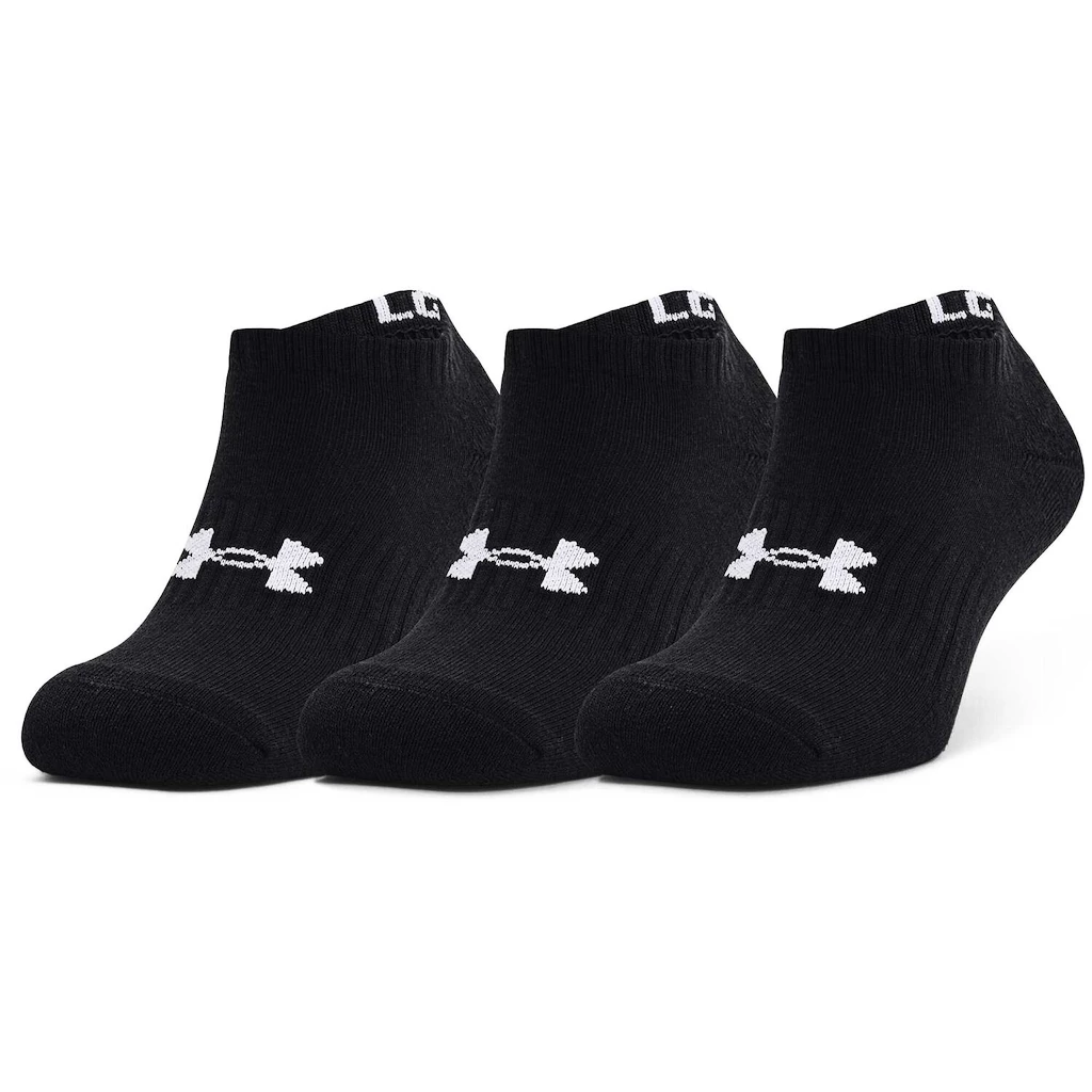 Sokken Under Armour  Core No Show 3Pk-BLK  XL
