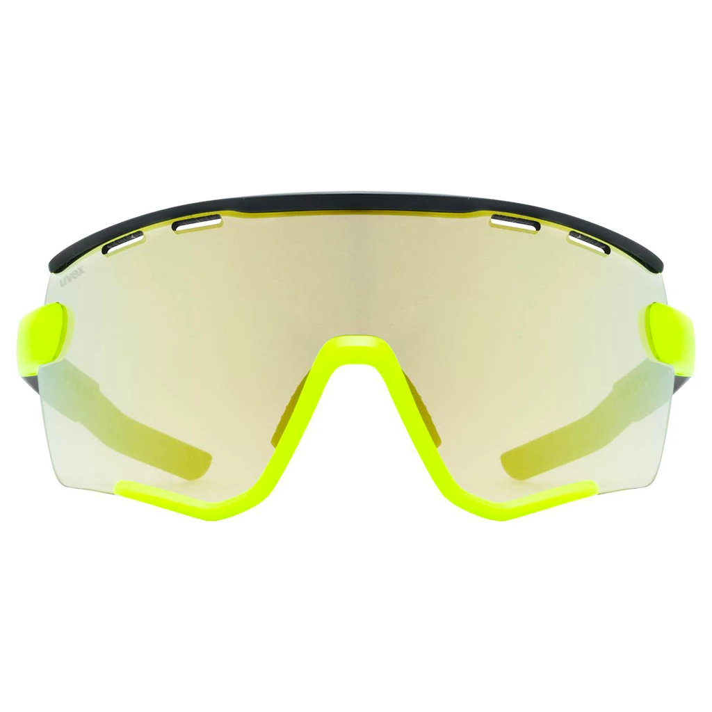 Sportbril Uvex  Sportstyle 236 Set Black Lime Mat/Mirror Yellow (Cat. 2) + Clear (Cat. 0)