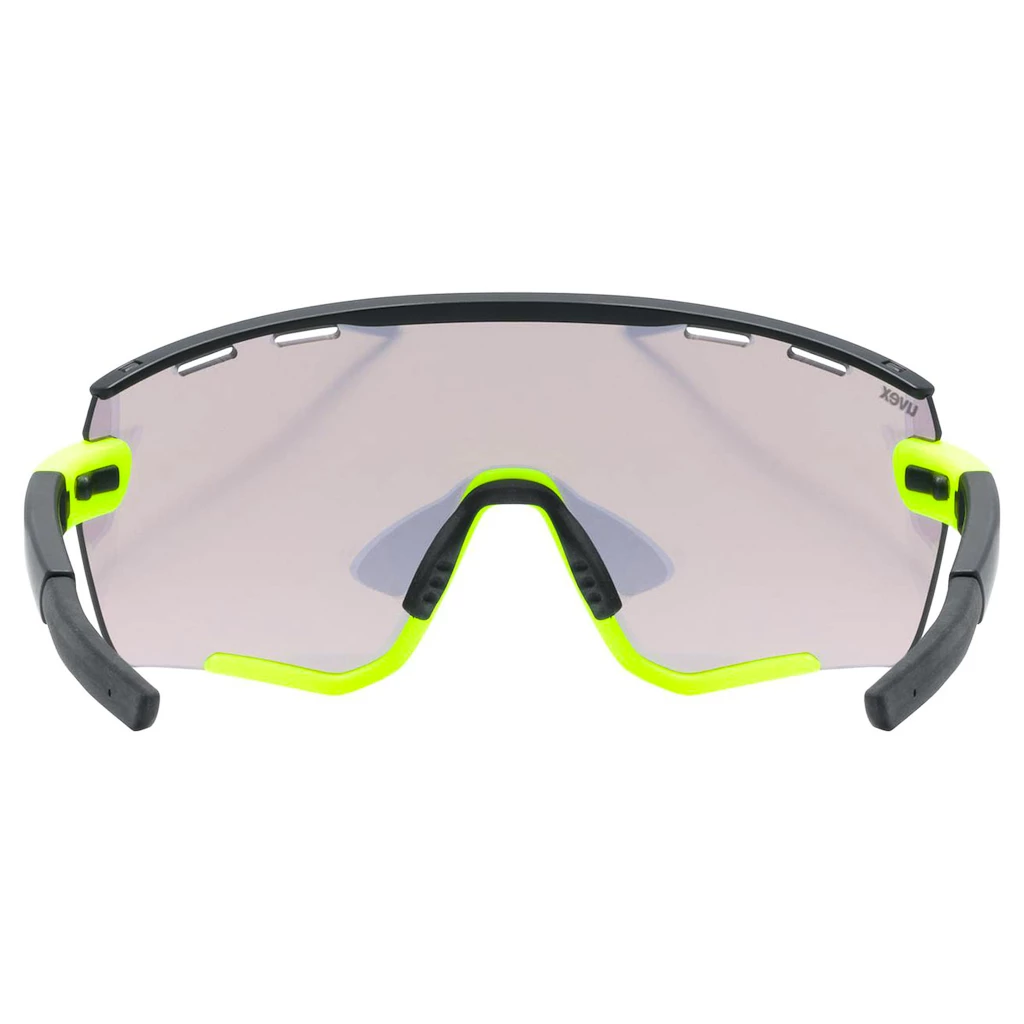 Sportbril Uvex  Sportstyle 236 Set Black Lime Mat/Mirror Yellow (Cat. 2) + Clear (Cat. 0)