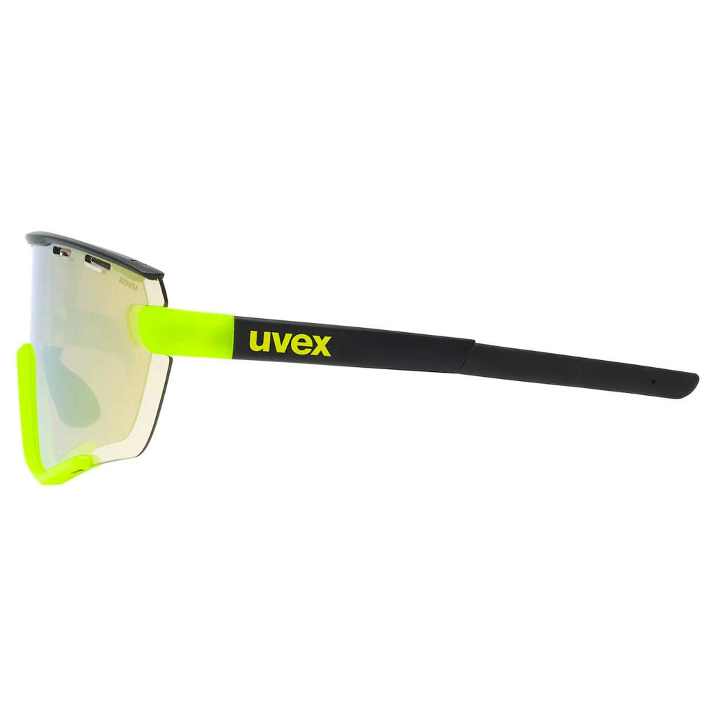 Sportbril Uvex  Sportstyle 236 Set Black Lime Mat/Mirror Yellow (Cat. 2) + Clear (Cat. 0)