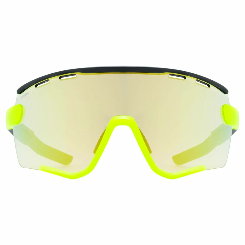 Sportbril Uvex  Sportstyle 236 Set Black Lime Mat/Mirror Yellow (Cat. 2) + Clear (Cat. 0)