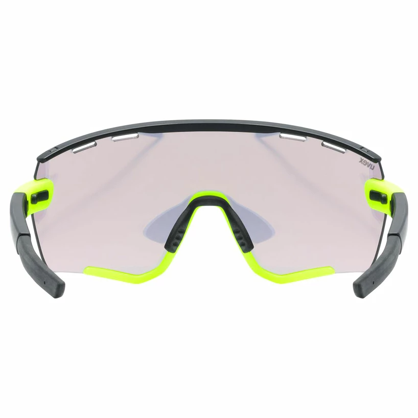Sportbril Uvex  Sportstyle 236 Set Black Lime Mat/Mirror Yellow (Cat. 2) + Clear (Cat. 0)