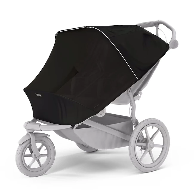 Sportieve kinderwagen Thule Urban Glide 3 Double Black + 2x Veiligheidsbeugel + Regenscherm + Muggennet