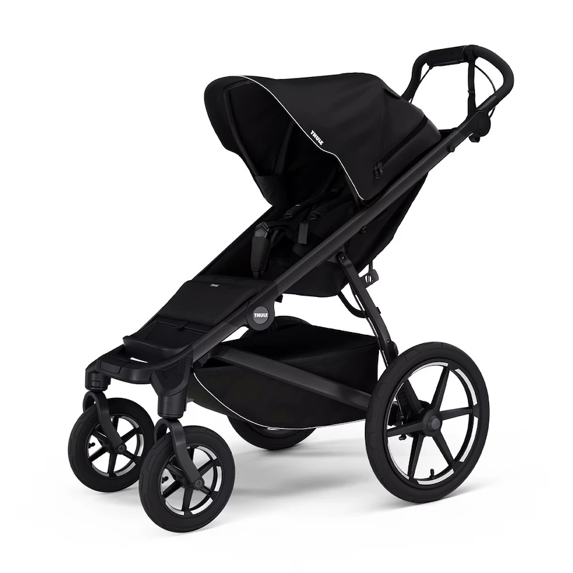 Stadswandelwagen Thule Urban Glide 4-wheel Black + Bassinet Soft beige SET 4in1