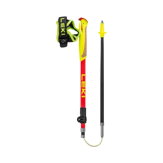 Stokken voor trail running Leki  Ultratrail FX Junior, naturalcarbon-bright red-neonyellow, 95 - 110 cm