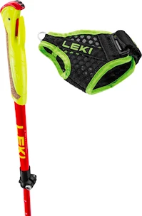 Stokken voor trail running Leki  Ultratrail FX Junior, naturalcarbon-bright red-neonyellow, 95 - 110 cm
